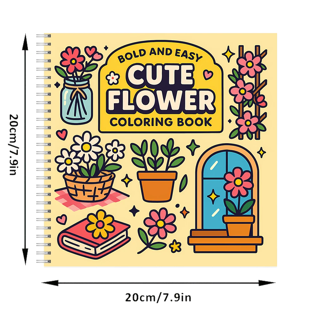 Easy Cute Flower Coloring Book - Chalk Bag ulasan dan harga