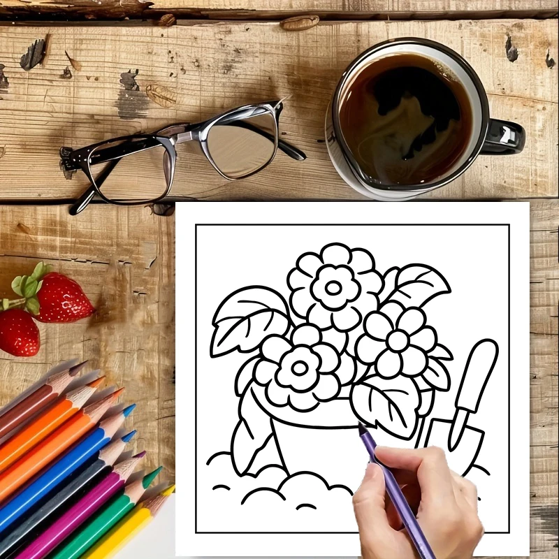Easy Cute Flower Coloring Book - Chalk Bag ulasan dan harga